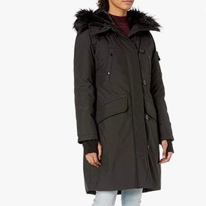 S 13/NYC winter fur lined hooded coat XS